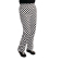 Whites Easyfit Teflon unisex koksbroek grote ruit zwart-wit M