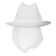 Trilby hoed met haarnetje wit L