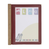 Securit Menumap Hout A4 Wijnrood