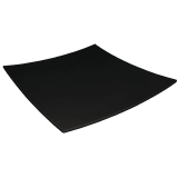 Olympia Kristallon Gebogen Vierkant Melamine Bord Zwart 31x31cm