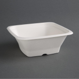 Fiesta Compostable Composteerbare Bagasse Kommen Vierkant 950ml (50 Stuks)