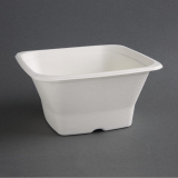 Fiesta Compostable Composteerbare Bagasse Kommen Vierkant 1130ml (50 Stuks)