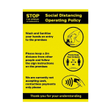Zelfklevende Beleidsposter Social Distancing A3