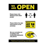 Zelfklevende Poster A4 'we Are Open'