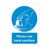 Vinylsticker A5 'handreiniger Gebruiken Aub'