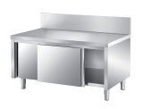 Saro Machinekast Met Opstaande Rand en Schuifdeuren 1600x700x750 Aisi 304