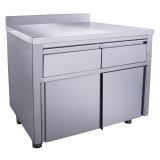 Saro Schuifdeurkast - 2 Lades 1000x700mm Met Opstaande Rand