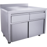 Saro Schuifdeurkast - 2 Lades 1200x700mm Met Opstaande Rand