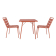 Bolero terracotta gelateerde stalen zijstoelen (4 stuks) Bolero terracotta gelateerde stalen zijstoelen (4 stuks)
