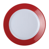 Kristallon Gala Melamine Borden Met Rode Rand 19,5cm (6 Stuks)