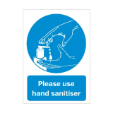 Vinylsticker A4 'handreiniger Gebruiken Aub'