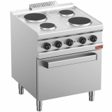 Elektrisch Fornuis 4 Platen, op Elektrische Oven GN 2/1
