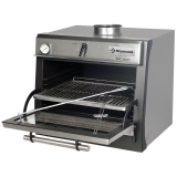 Houtskooloven-bbq, GN 1/1 (60 Kg/h)/roestvrij Staal