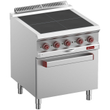 Elektrisch Fornuis 4 Verlaagde Platen, op Oven GN 2/1