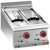 Elektrische Friteuse 2 Kuipen Van 6 Liter -top-