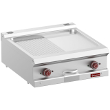 Elek. Bakplaat, 1/2 Vlakke 1/2 Geribde, Hard Verchr., Module 1/1  -top-