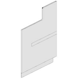 Zijwand in Hout Neutrale Toonbank, Met Diensttablet - Lijst en Plint (1stuk)