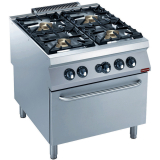 Gasfornuis 4 Branders, Gasoven GN 2/1 