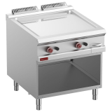 Bakplaat op Gas Met Vlakke Verchroomde Plaat, Module 1/1, op Open Kast.