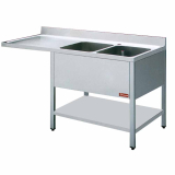 Spoeltafel Met 2 Kuipen  en 1 Druipvlak