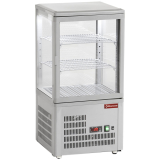 Vitrine Tafelmodel Geventileerd, 4 Zijden in Glas, 3 Niveau's 
