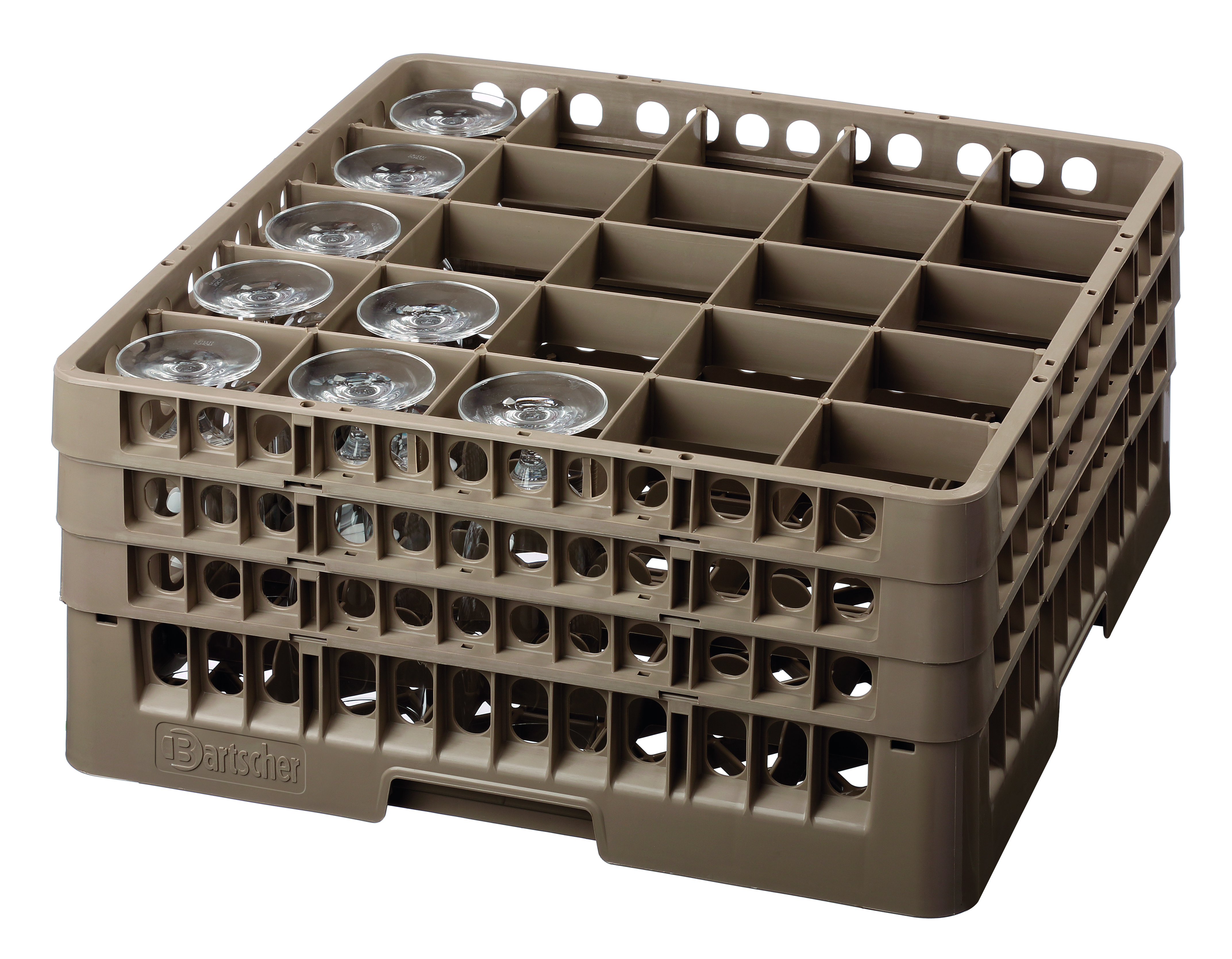 Glazenkorf, 25 vakken Glazenkorf, 25 vakken