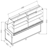 Neutrale Vitrine Voor Snacks_hoge Ruiten