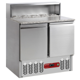 2-deurs Gekoelde Voorbereidingstafel GN 1/1, 240 Lit, Gekoelde Structuur 5x Gn1/6-150 mm