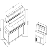 Geventileerde Gekoelde Vitrines Voor Snacks_hoge Ruiten, Met Groep, Met Reserve