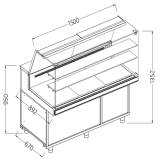 Geventileerde Gekoelde Vitrines Voor Snacks_hoge Ruiten, Groep op Afstand, Zonder Reserve