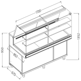 Geventileerde Gekoelde Vitrines Voor Snacks_hoge Ruiten, Met Groep, Met Reserve
