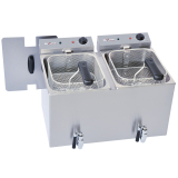 Elektrische Friteuse Tafelmodel 2x 8 Liter + Aftapkraan