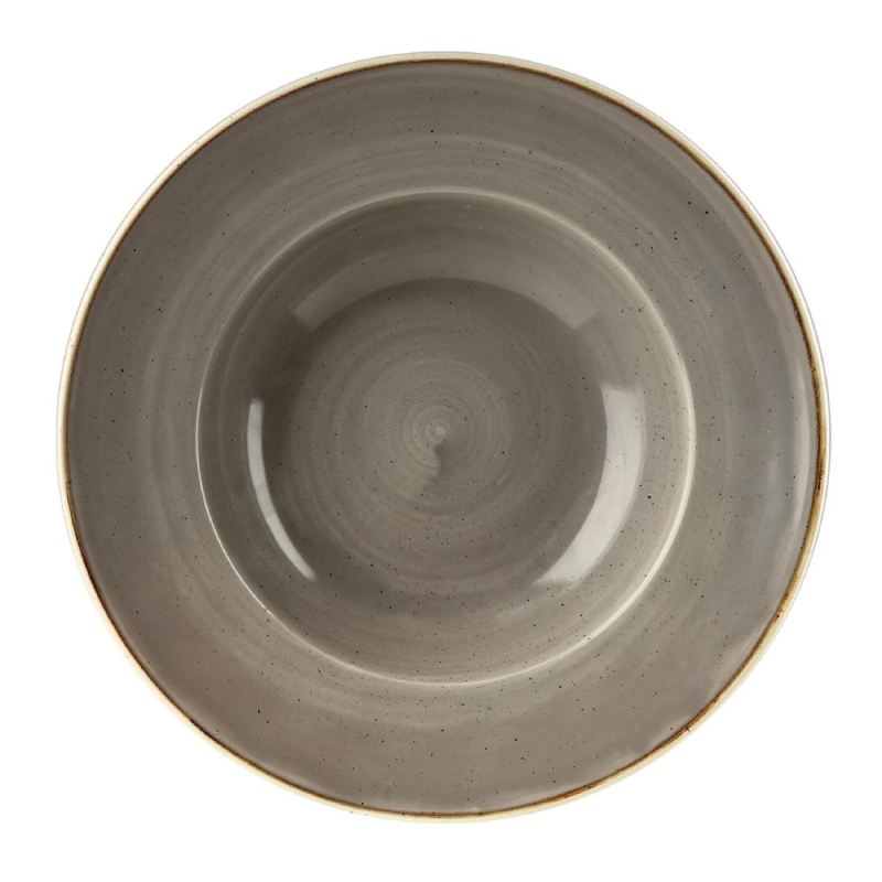 Churchill Stonecast Grey kom met brede rand Medium 23.88 cm pak van 12 Churchill Stonecast Grey kom met brede rand Medium 23.88 cm pak van 12