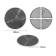 Bolero rond tafelblad van glasvezel, donker granieteffect, 580 mm