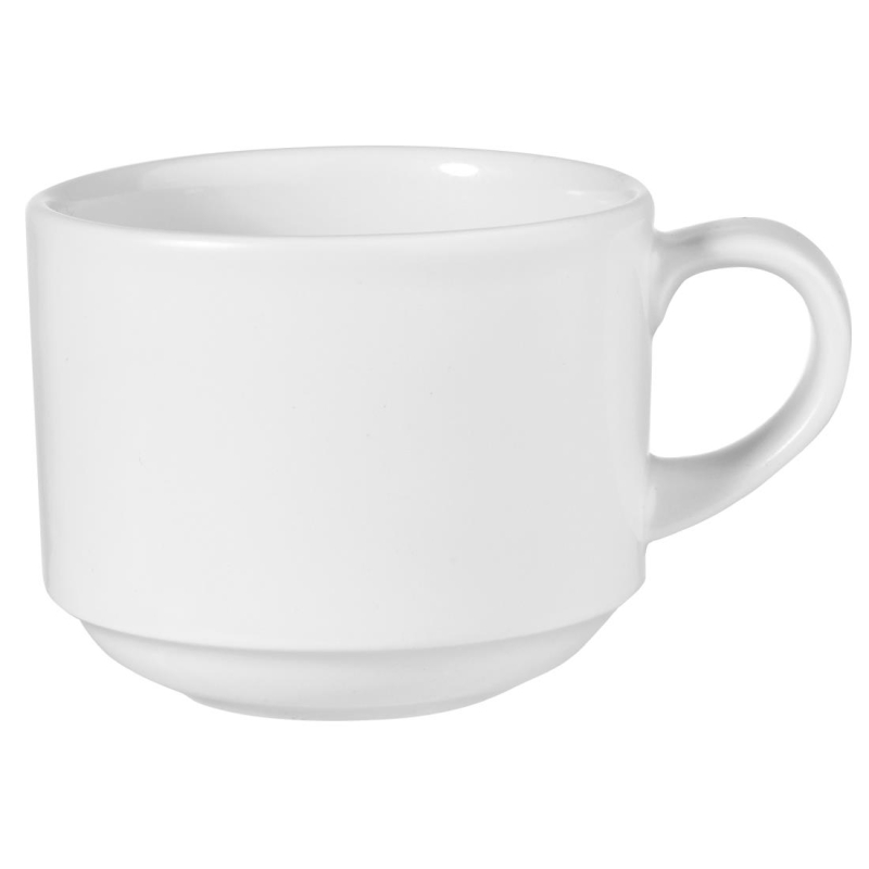 Churchill White stapelbaar kopje 227 ml pak van 12 Churchill White stapelbaar kopje 227 ml pak van 12