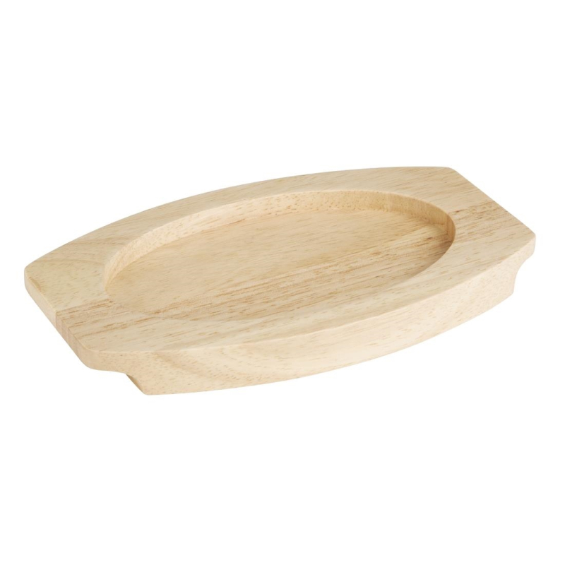 Olympia Hevea bord voor gietijzeren ovale orenschotel 210x120mm voor fw819 Olympia Hevea bord voor gietijzeren ovale orenschotel 210x120mm voor fw819