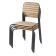 Bolero santorini tuinstoelen met houteffect (4 stuks)