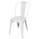 Bolero bistro stalen bijzetstoel wit (4 stuks)