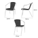 Bolero zwarte wickerstoelen met aluminium frame (set van 4) Bolero zwarte wickerstoelen met aluminium frame (set van 4)