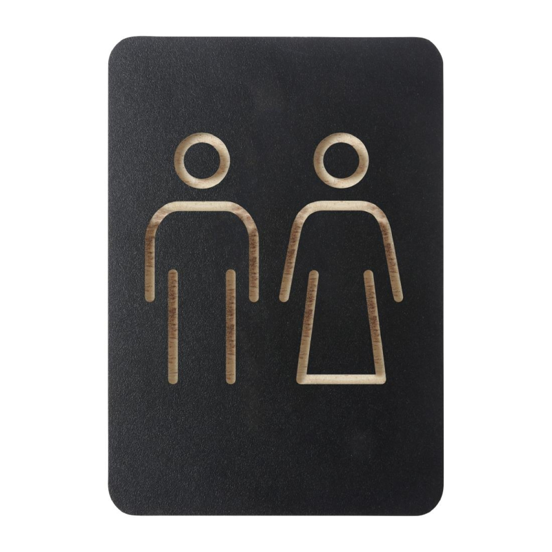 Europeel pictogram bord mannen/vrouwen zwart Europeel pictogram bord mannen/vrouwen zwart