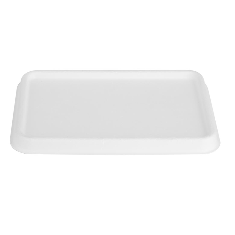 Fiesta composteerbare bagasse deksels voor bagasse container bodems (pak van 100) Fiesta composteerbare bagasse deksels voor bagasse container bodems (pak van 100)