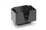 Servethouder Met 3 Vakken, Barup, Zwart, 193x143x(h)136mm